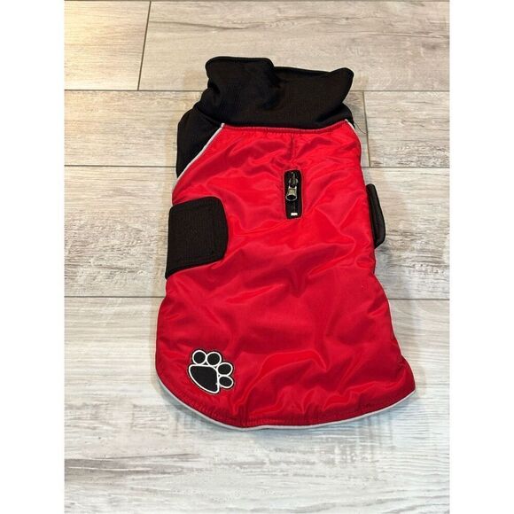 Red dog coat jacket, clothes size M - Picture 1 of 11